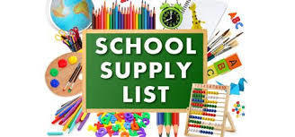Fox River Middle School Supply List for 2018-19