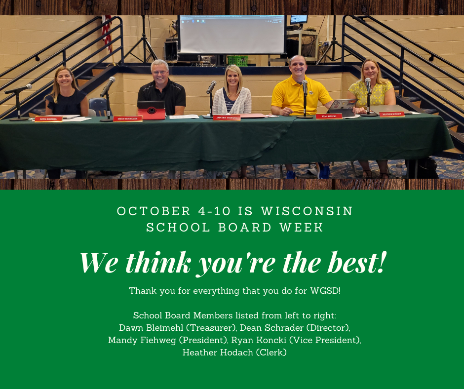 Wisconsin School Board Week October 4 - 10