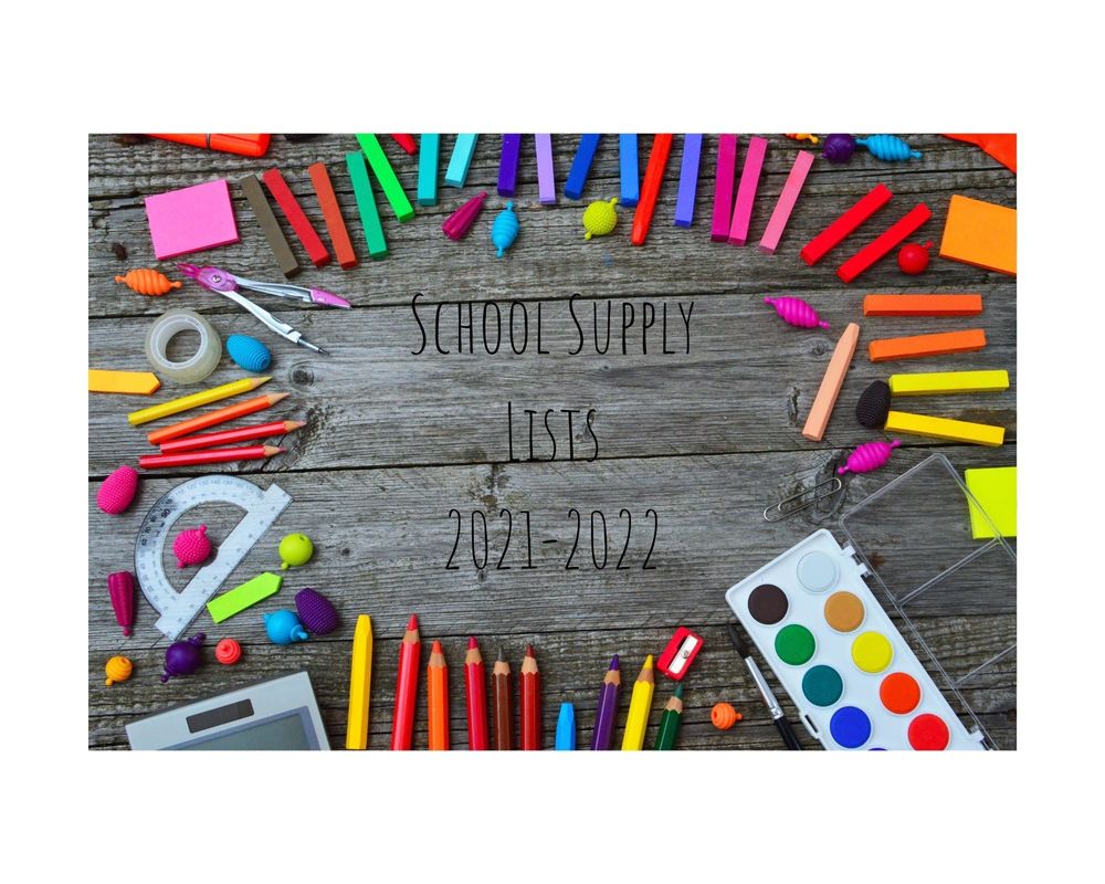 School Supply Lists for 2021-2022