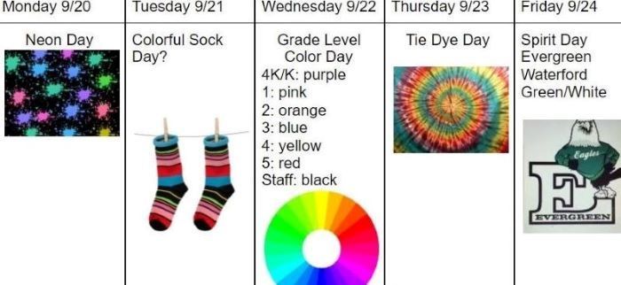 Spirit Week 9/20 - 9/24