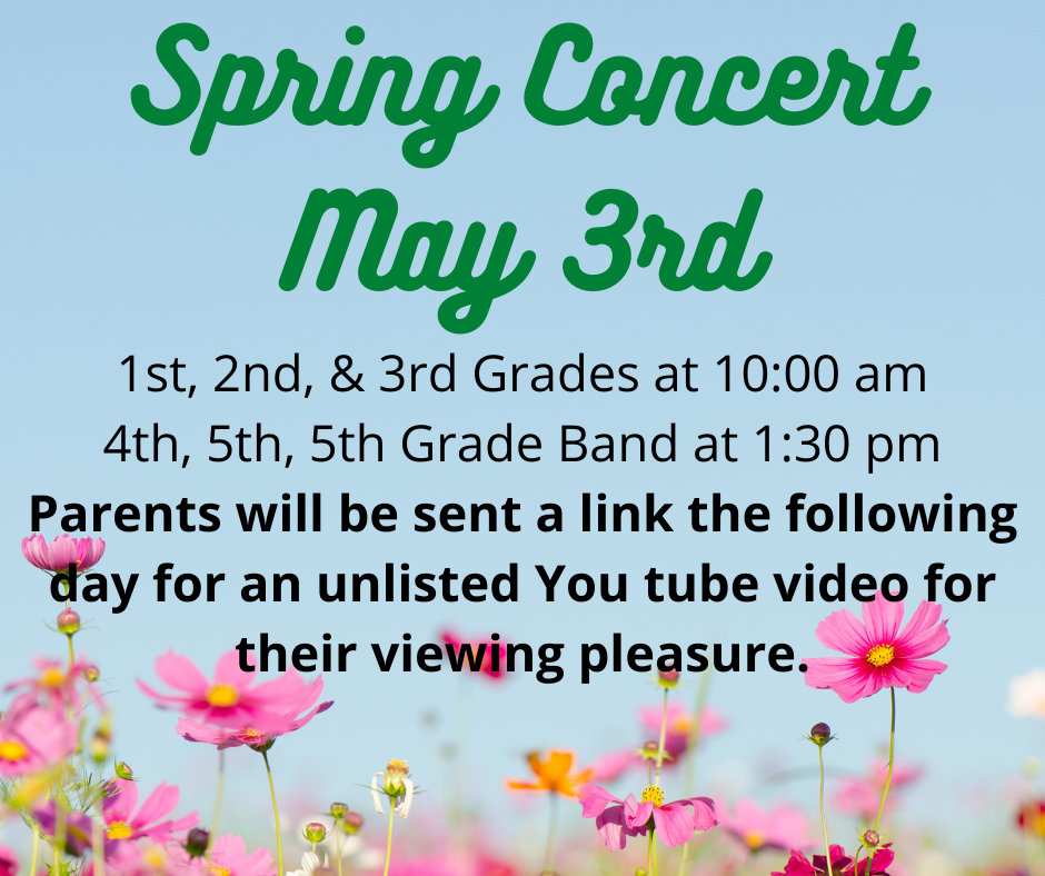 Updated Spring Concert Information