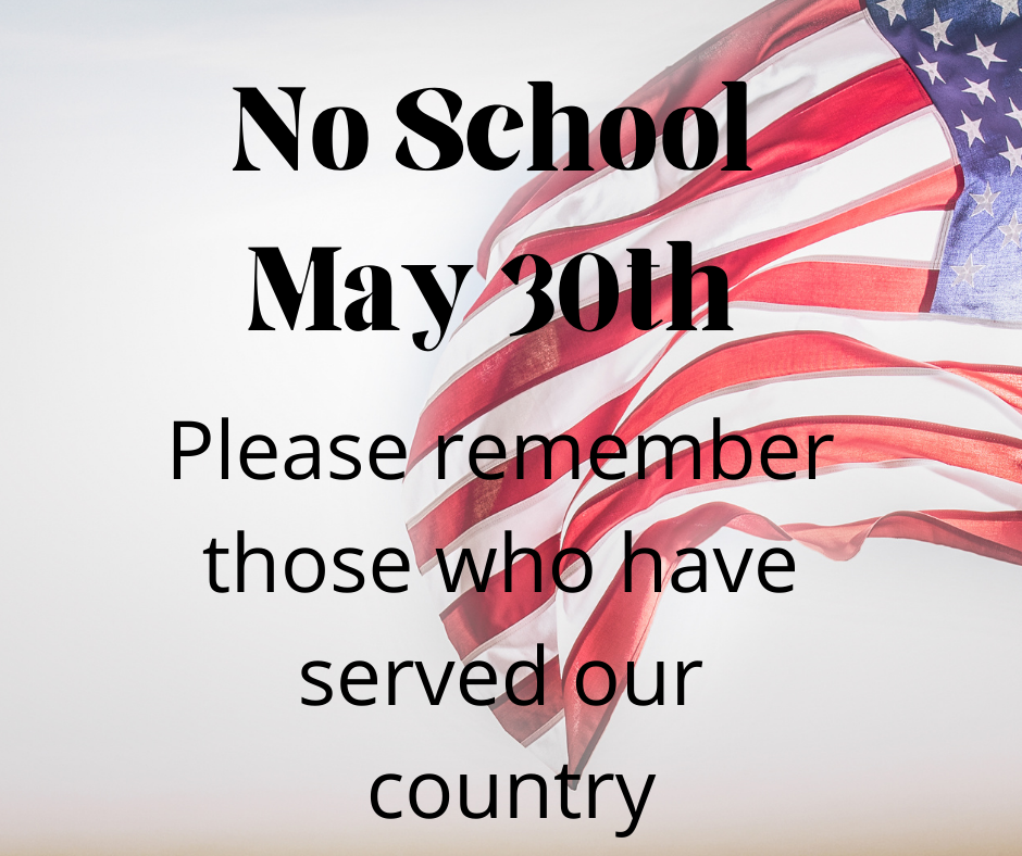 No School May 30th