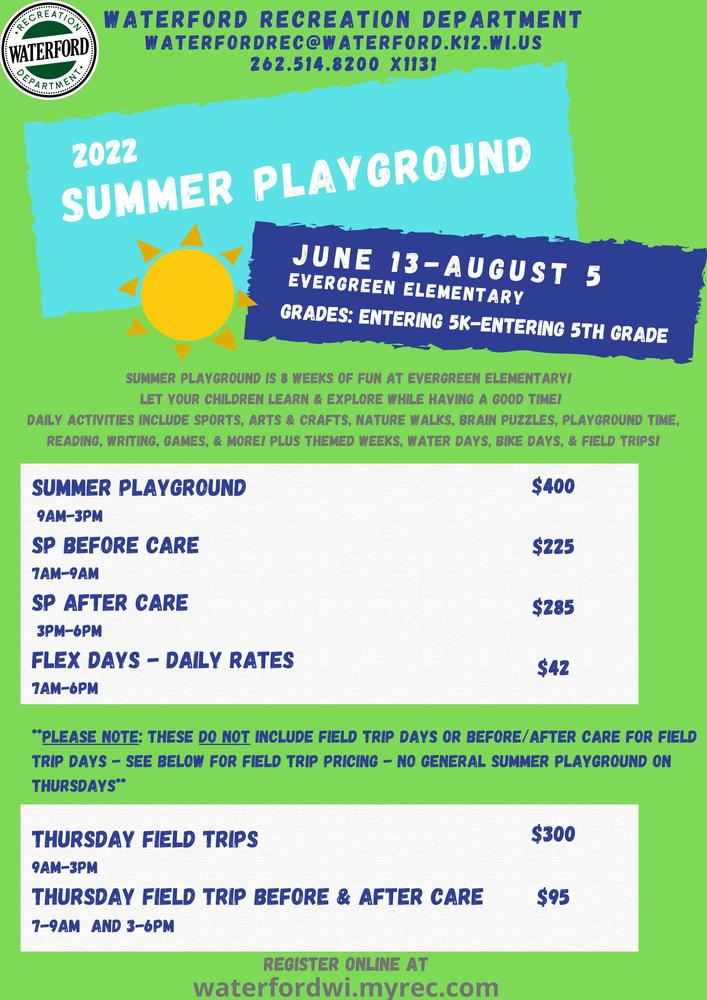 Summer Playground Registration
