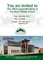 Invitation of Official Groundbreaking for Fox River Middle School