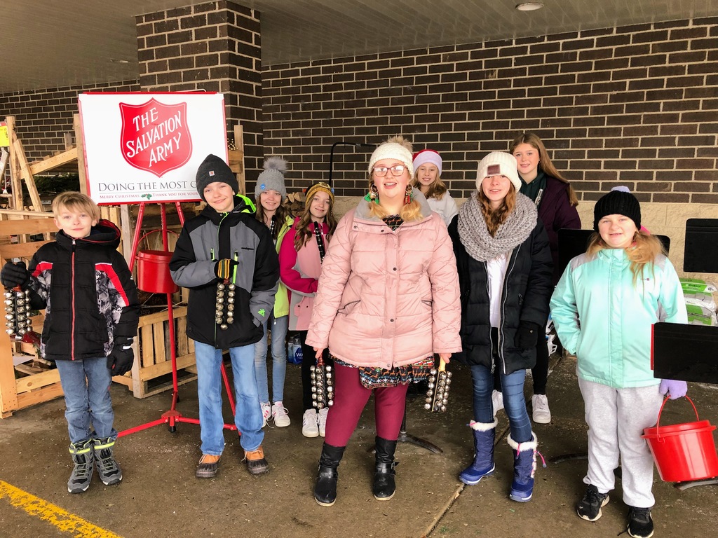 students rang the bell for salvation army